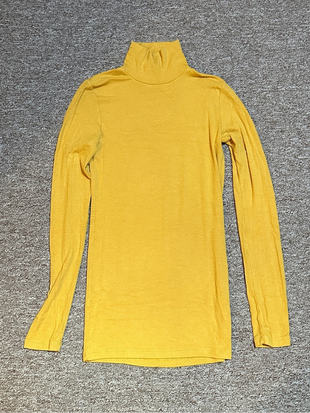 Wilfred Mustard Ribbed Turtleneck Top